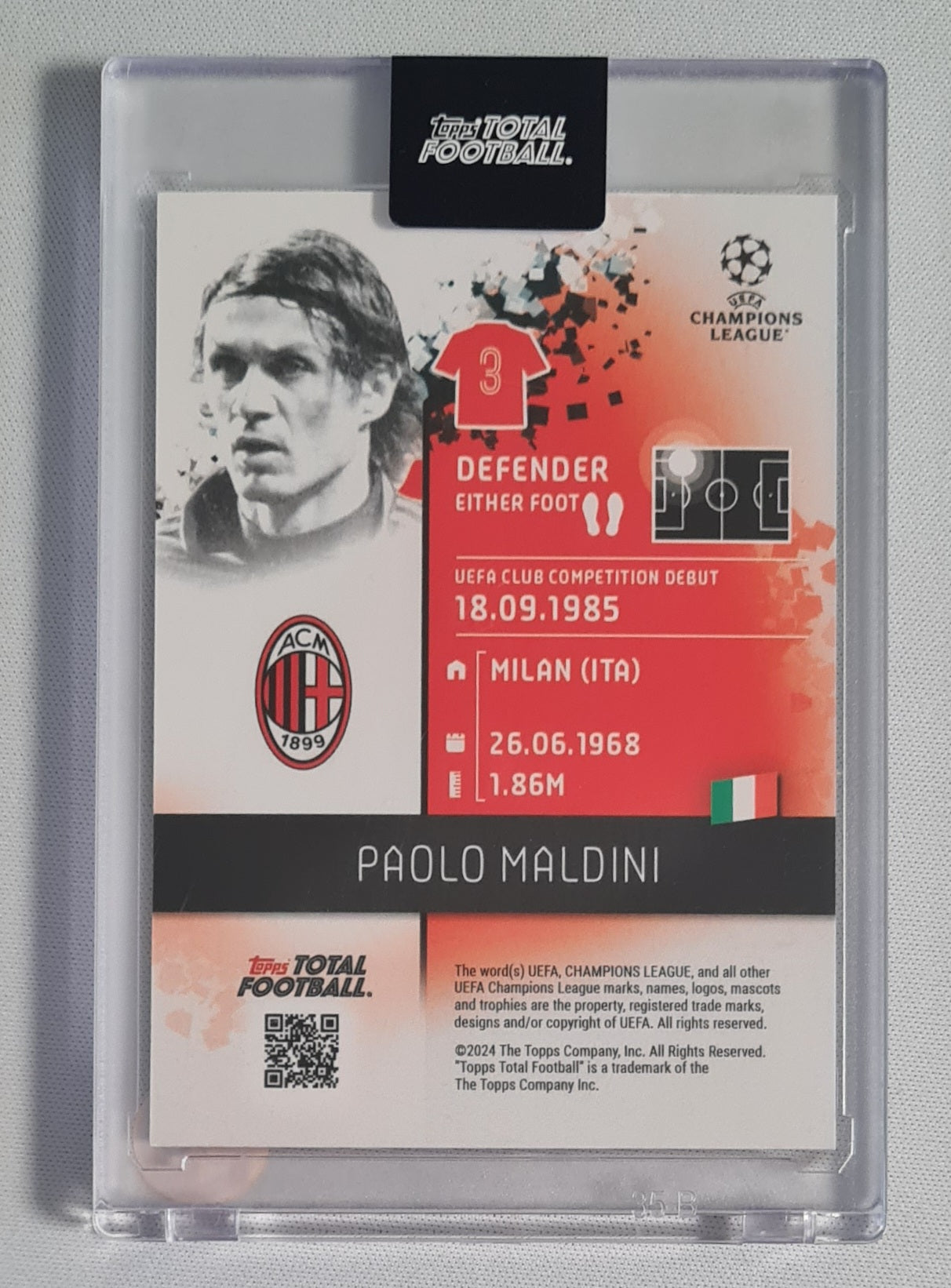 Paolo Maldini - 2024/25 Topps Total Football Olympus /99 #261 AC Milan