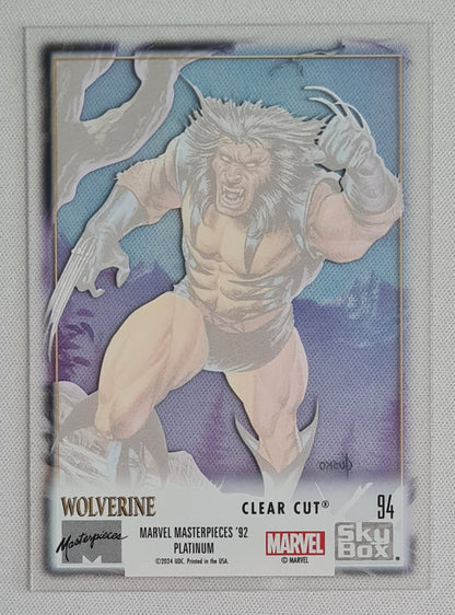 Wolverine - 2024 Upper Deck Marvel Masterpieces 92 Platinum Clear Cut #94