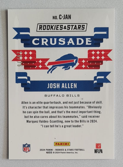 Josh Allen - 2024 Rookies & Stars Crusade Pink /75 #C-JAN Buffalo Bills