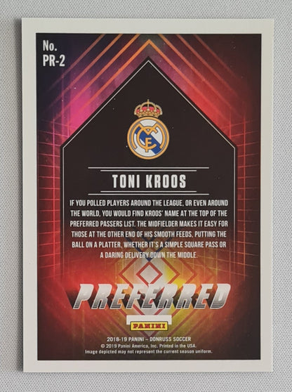 Toni Kroos - 2018/19 Panini Donruss Soccer Preferred #PR-2 Real Madrid CF