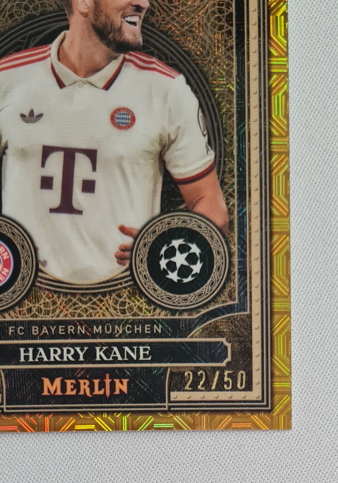 Harry Kane - 2024/25 Topps Merlin Chrome UCC Elite Society Gold Mojo /50 #ES-8 Bayern Munich