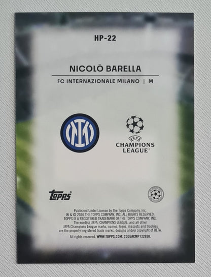 Nicolo Barella - 2025/26 Topps UCC Home Advantage #HP-22 Inter Milan
