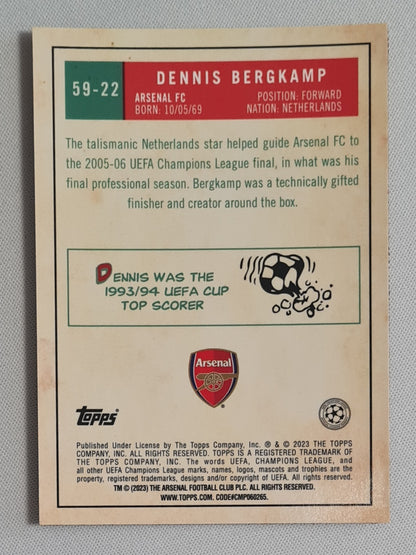 Dennis Bergkamp - 2022/23 Topps Chrome UCL 1959 Insert #59-22 Arsenal FC