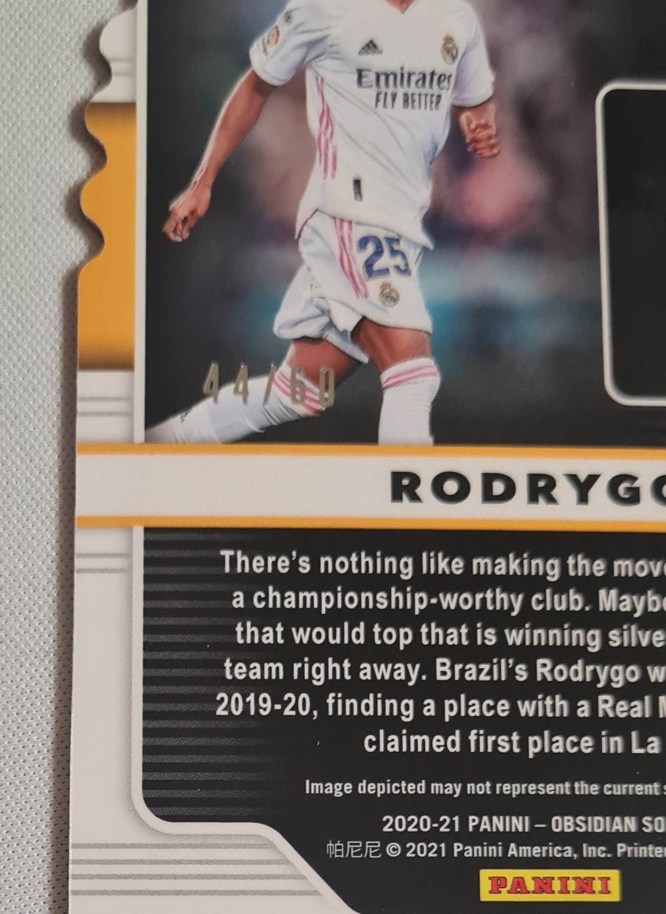 Rodrygo - 2020/21 Panini Obsidian Supernova /60 #2 Real Madrid CF