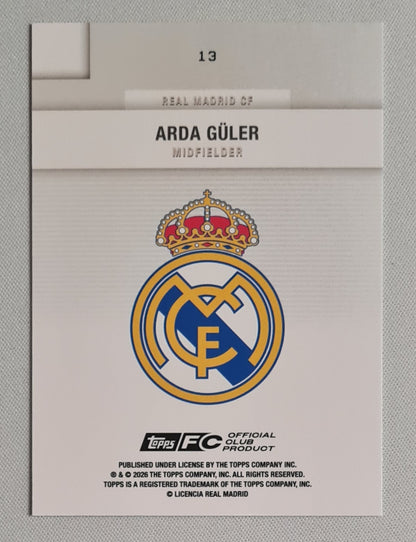 Arda Guler - 2025 Topps Real Madrid Team Set /250 #13 Real Madrid CF