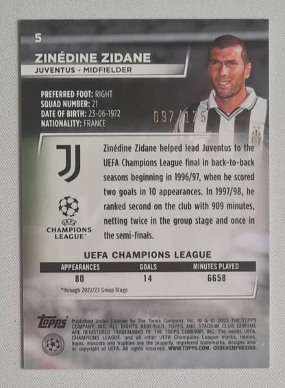 Zinedine Zidane - 2022/23 Topps Stadium Club Chrome /175 #5 Juventus