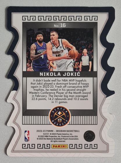 Nikola Jokic - 2022/23 Panini Obsidian Mist die-cut #16 Denver Nuggets