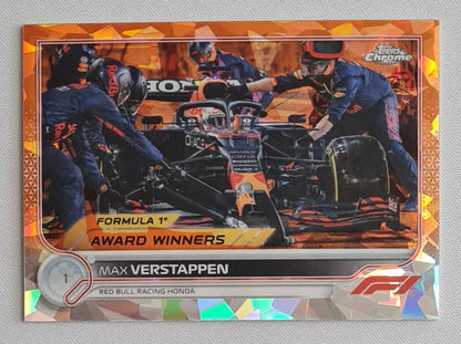 Max Verstappen - 2022 Topps Chrome F1 Sapphire Orange /25 #196