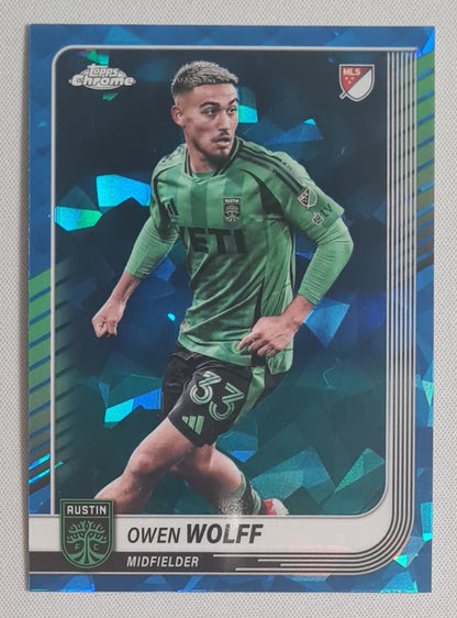 Owen Wolff - 2025 Topps Chrome Sapphire MLS #77 Austin FC