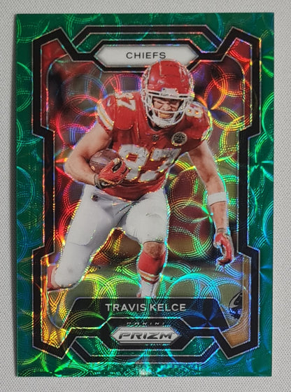 Travis Kelce - 2023 Panini Prizm Green Scope Prizm /75 #151 Kansas City Chiefs