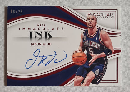 Jason Kidd - 2022/23 Panini Immaculate Ink /25 #II-JKD New Jersey Nets