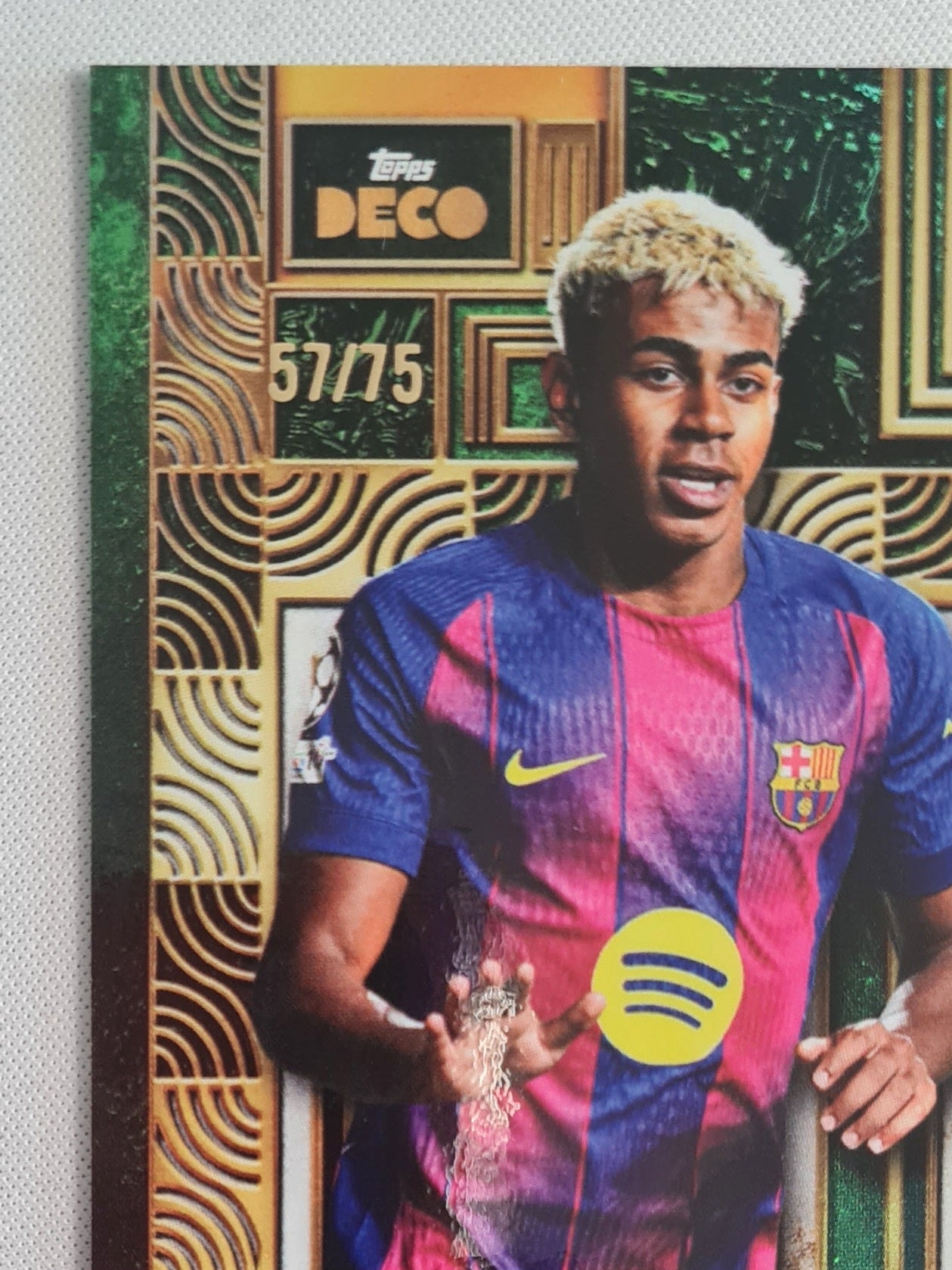 Lamine Yamal - 2025 Topps Deco Current Stars Green /75 FC Barcelona