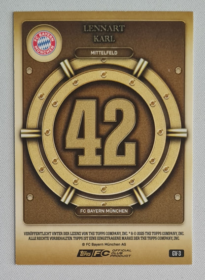 Lennart Karl - 2025 Topps Bayern Munich Collector Tin Gold Vault #GV-3