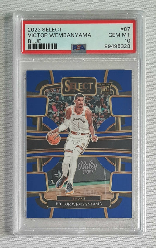 Victor Wembanyama - 2023 Panini Select Blue Concourse PSA 10 Rookie Card #87 San Antonio Spurs