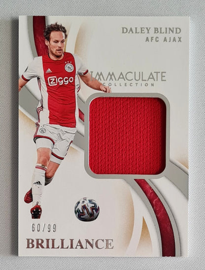 Daley Blind - 2020 Panini Immacualte Collection Brilliance Patch /99 #B-DBL AFC Ajax
