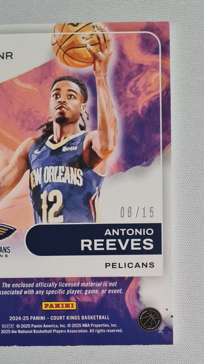 Antonio Reeves - 2024/25 Panini Court Kings Rookie Swatches /15 #RJS-ANR New Orleans Pelicans