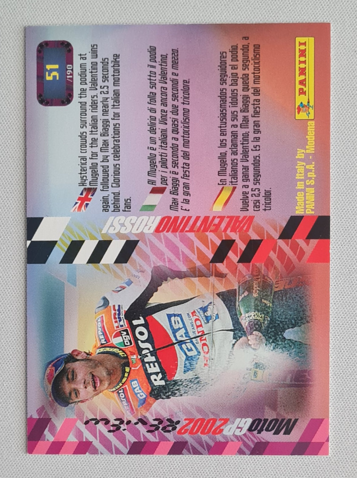 Valentino Rossi - 2002 Panini MotoGP2002 Review #51