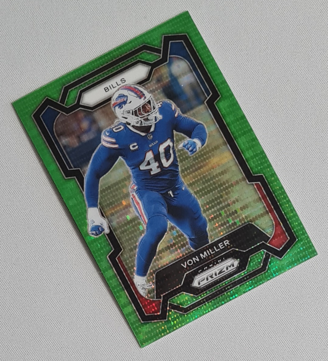 Von Miller - 2023 Panini Prizm Football Green Pulsar #36 Buffalo Bills