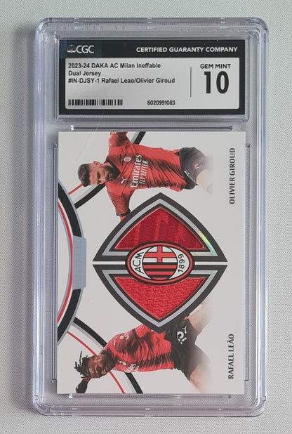 Rafael Leao & Olivier Giroud - 2023/24 DAKA AC Milan Ineffable Dual Jersey CGC 10 #IN-DJSY-1
