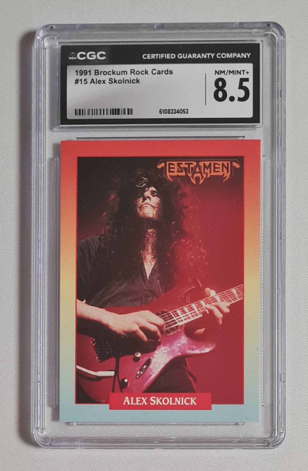 Alex Skolnick Testament - 1991 Brockum Rock Cards CGC 8.5 #15