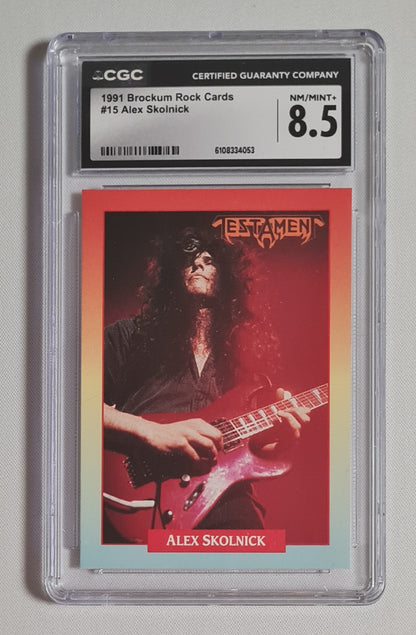 Alex Skolnick Testament - 1991 Brockum Rock Cards CGC 8.5 #15