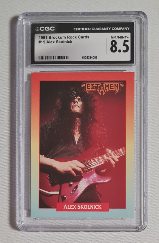 Alex Skolnick Testament - 1991 Brockum Rock Cards CGC 8.5 #15