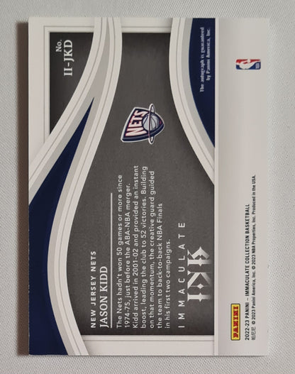 Jason Kidd - 2022/23 Panini Immaculate Ink /25 #II-JKD New Jersey Nets