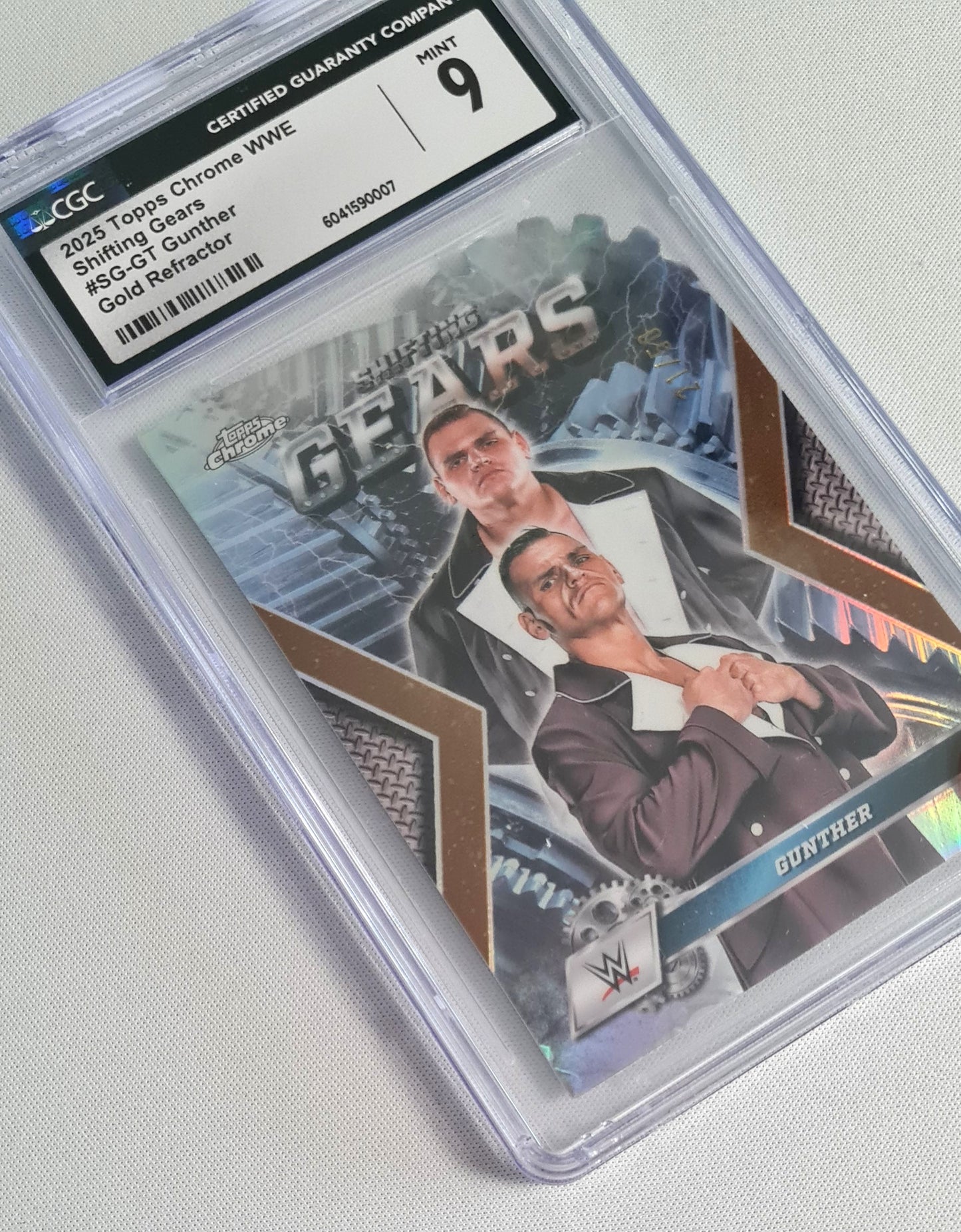 Gunther - 2025 Topps Chrome WWE Shifting Gears /50 CGC 9 #SG-GT