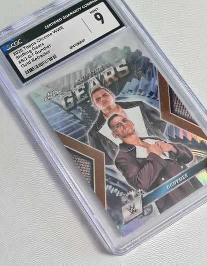 Gunther - 2025 Topps Chrome WWE Shifting Gears /50 CGC 9 #SG-GT