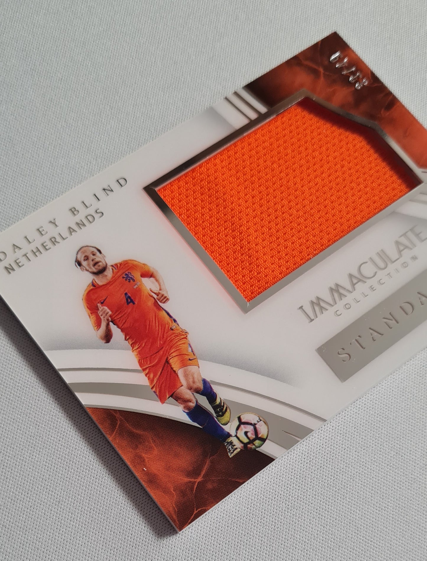 Daley Blind - 2017 Panini Immaculate Collection Soccer The Standard Patch Orange /49 #IST-DB Netherlands