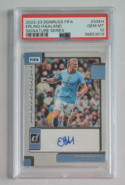 Erling Haaland - 2022/23 Panini Donruss FIFA Signature Series PSA 10 #SSEH Manchester City