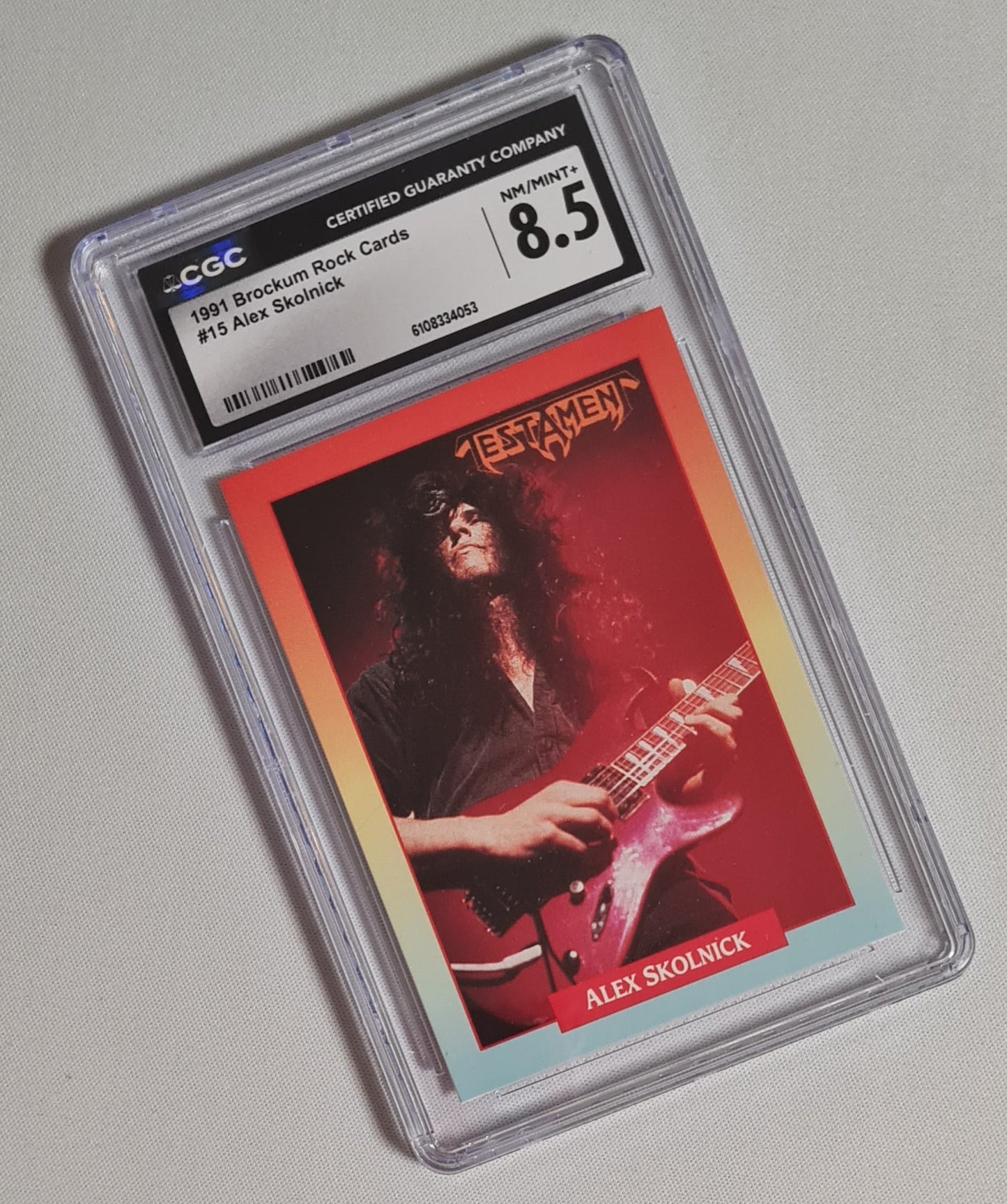 Alex Skolnick Testament - 1991 Brockum Rock Cards CGC 8.5 #15