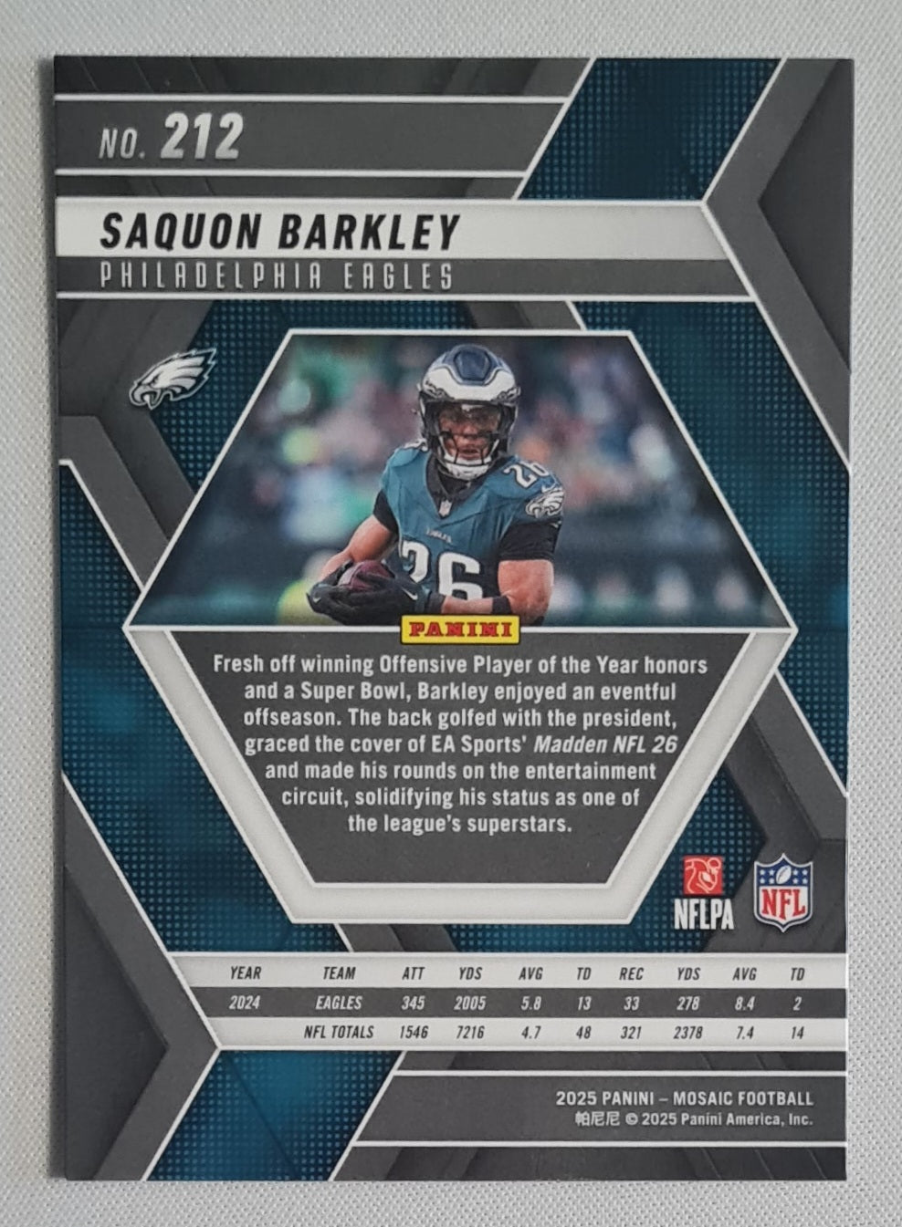 Saquon Barkley - 2025 Panini Mosaic NFL #212 Philadelphia Eagles