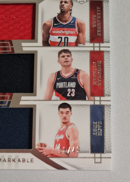 Sarr Clingan Edey - 2024/25 Panini Immaculate Remarkable Rookie Jerseys Triple #RJT-SCE