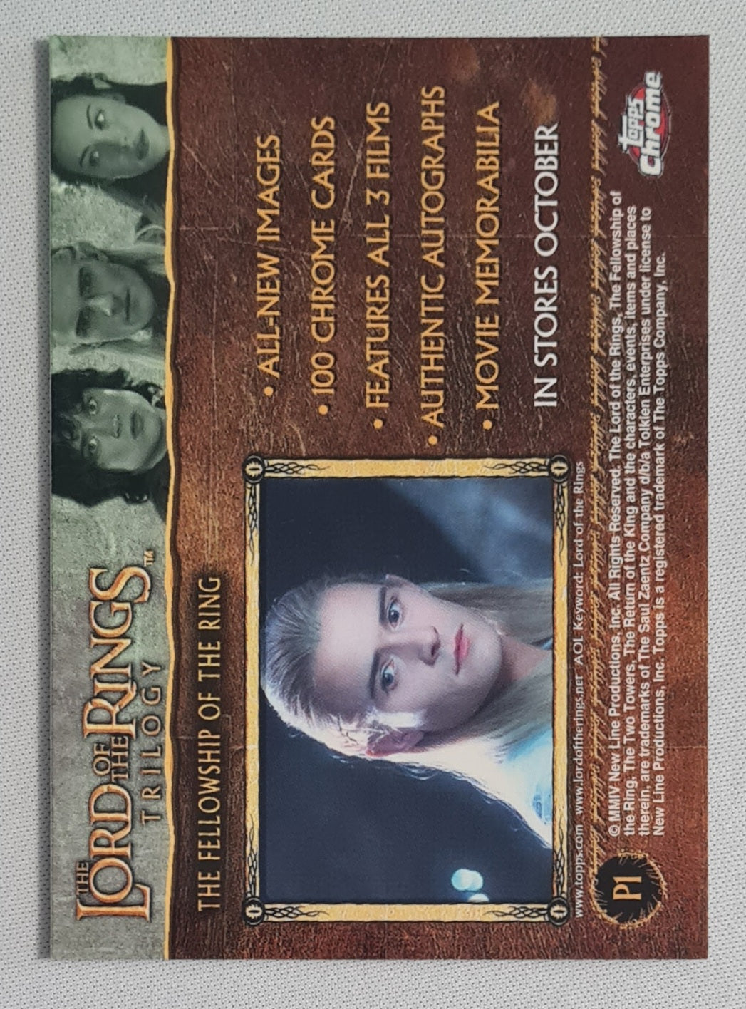 Lord of the Rings Trilogy - 2004 Topps Chrome #P1