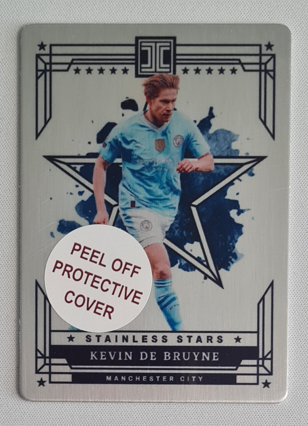 Kevin de Bruyne - 2023/24 Panini Impeccable Premier League Soccer Stainless Stars Metal Card /74 #29 Manchester City