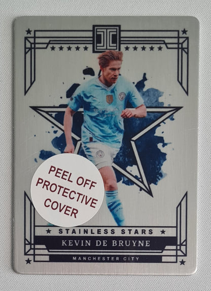 Kevin de Bruyne - 2023/24 Panini Impeccable Premier League Soccer Stainless Stars Metal Card /74 #29 Manchester City