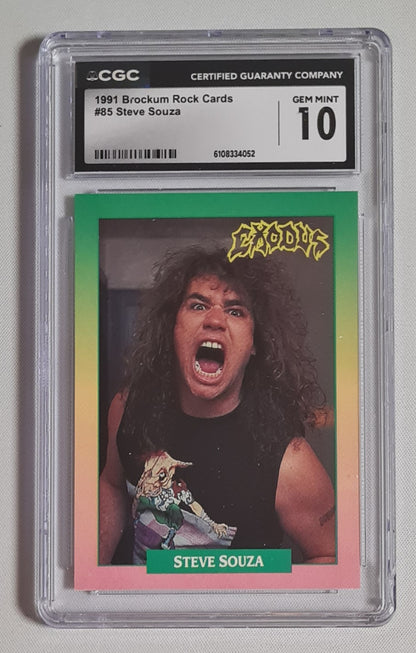 Steve Souza Exodus - 1991 Brockum Rock Cards CGC 10 #85