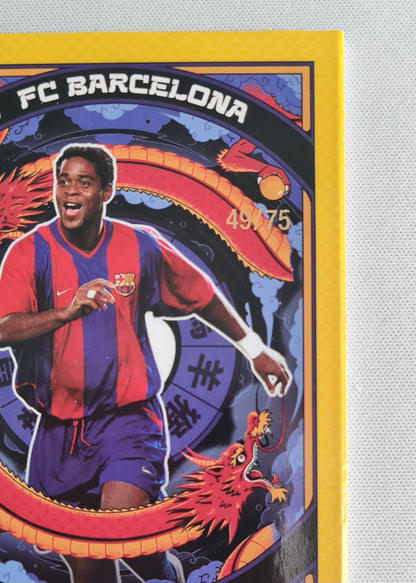 Patrick Kluivert - 2023/24 Topps Barcelona Year of the Dragon Zodiac Yellow /75 #CZ-08