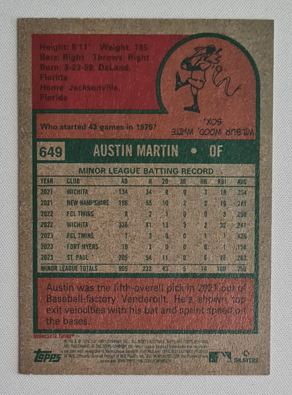 Austin Martin - 2024 Topps Heritage #649 Minnesota Twins