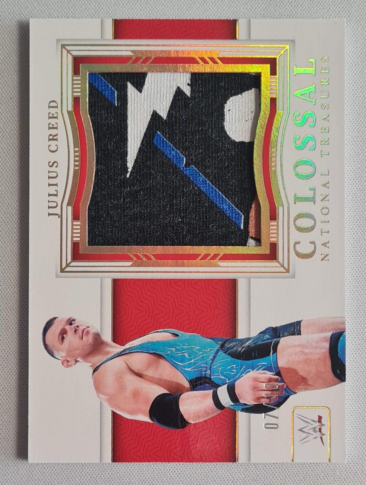 Julius Creed - 2024 Panini National Treasures WWE Colossal Gold Patch /10 #CL-JCR