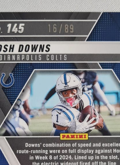 Josh Downs - 2025 Panini Mosaic Fusion Red Yellow /89 #145 Indianapolis Colts
