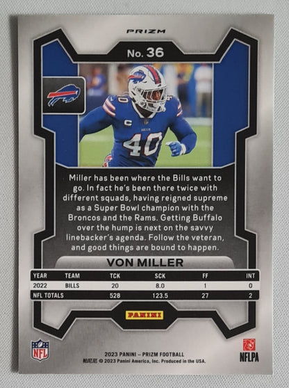 Von Miller - 2023 Panini Prizm Football Green Pulsar #36 Buffalo Bills