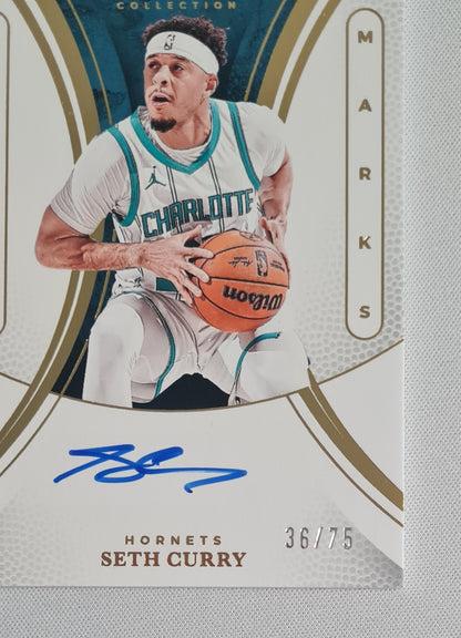 Seth Curry - 2024/25 Panini Immaculate Modern Marks Auto /75 #MM-SCU Charlotte Hornets