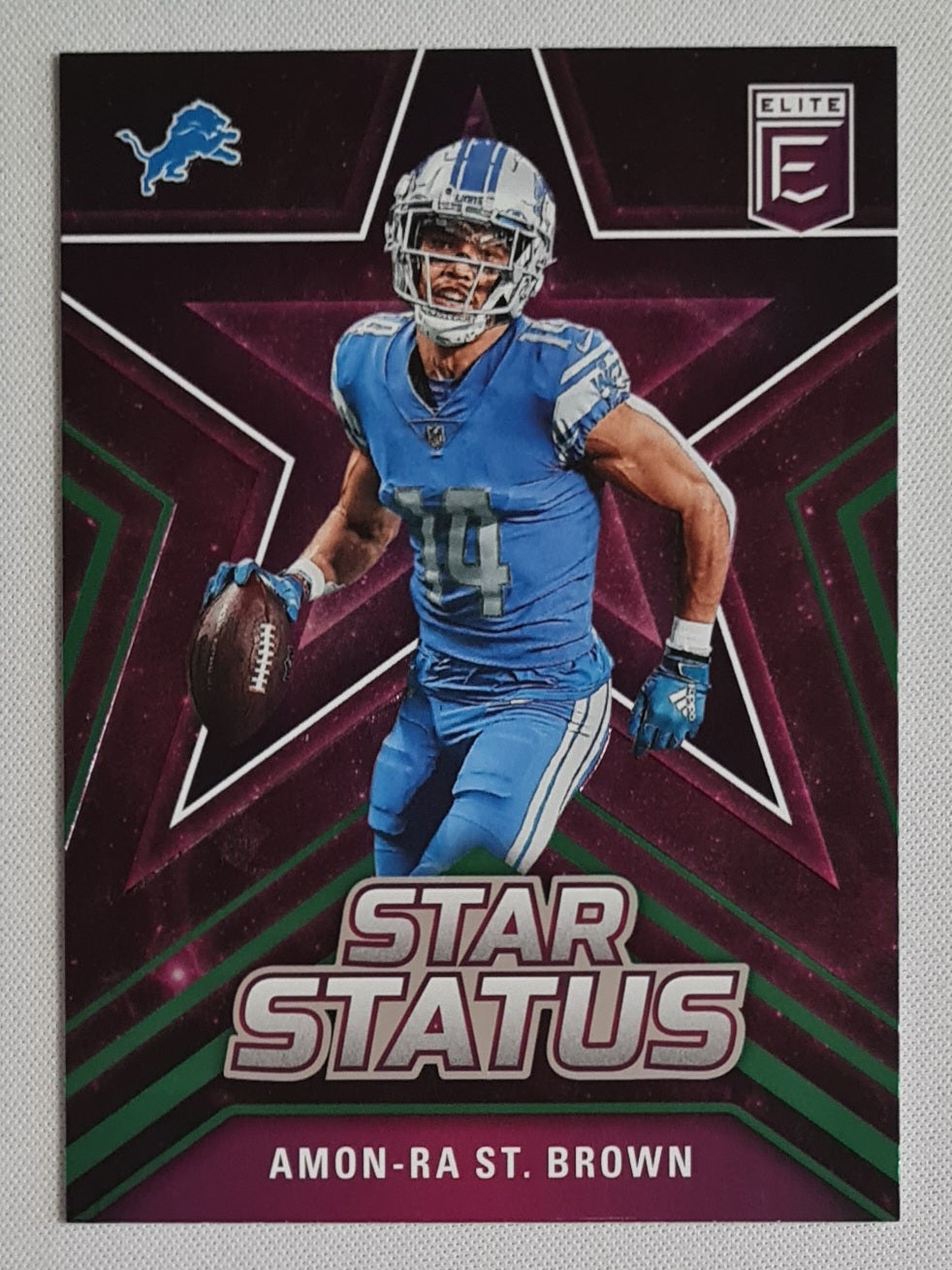 Amon Ra St Brown - 2023 Panini Donruss Elite Star Status Purple #10 Detroit Lions