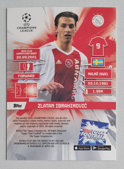 Zlatan Ibrahimovic - 2023 Topps Total Football Going Global /49 AFC Ajax