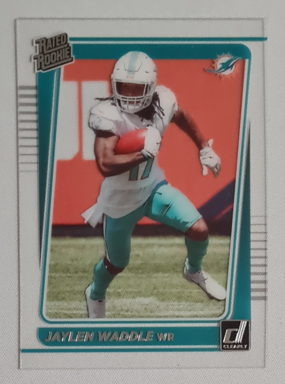Jaylen Waddle - 2021 Panini Clearly Donruss Rated Rookie #64 Miami Dolphins