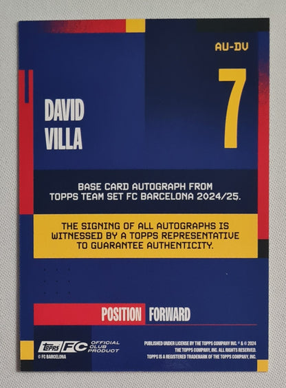 David Villa - 2024 Topps FC Barcelona Team Set Auto /99 #AU-DV