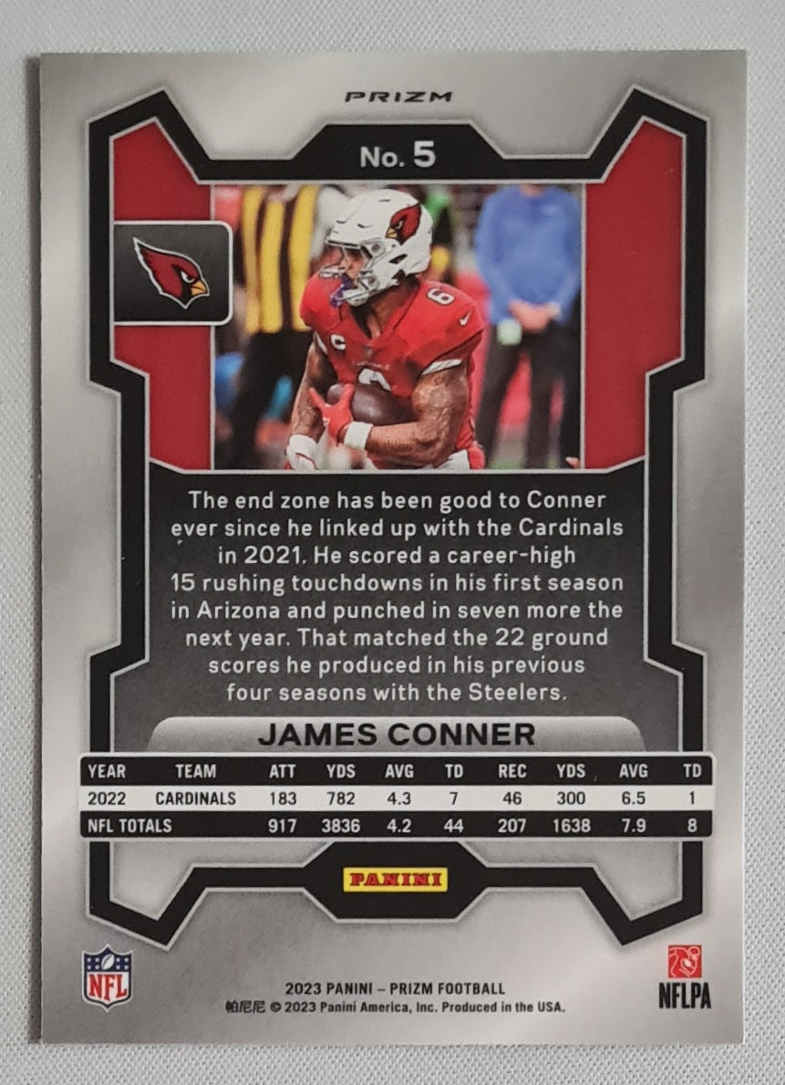 James Conner - 2023 Panini Prizm Football Silver Prizm #5 Arizona Cardinals