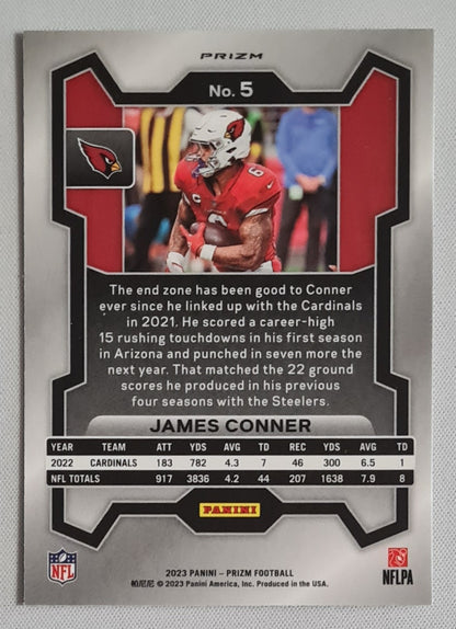 James Conner - 2023 Panini Prizm Football Silver Prizm #5 Arizona Cardinals
